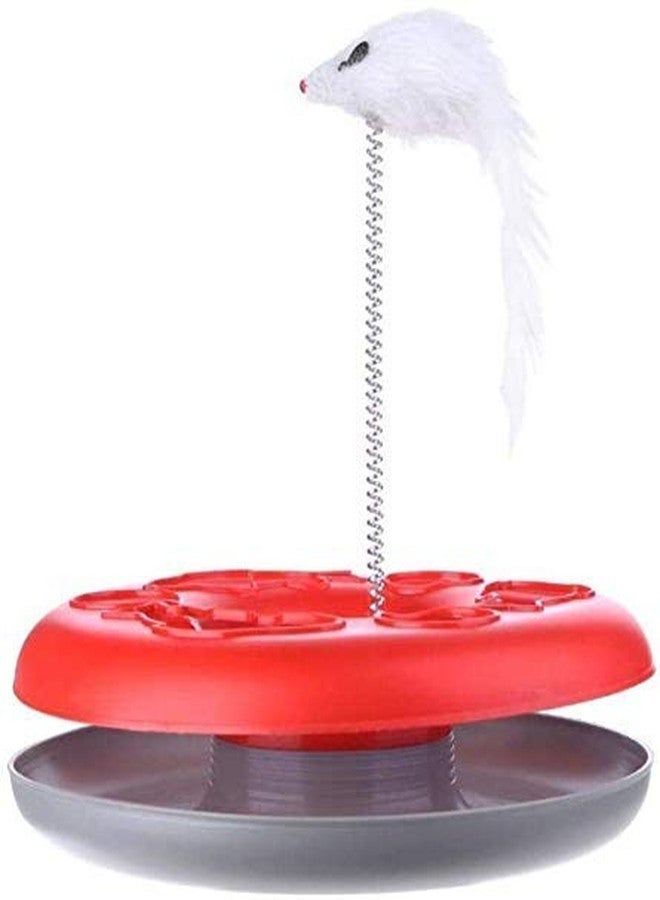 Pups&Pets لعبة Pups&Pets Happy Kitten Cat Circle مع كرة وحركة التقاط الفأر لتمرين الحيوانات الأليفة وإشباع غريزتها الطبيعية - لعبة ممتعة للحيوانات الصغيرة - متعددة الألوان - Image 5